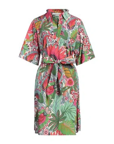 Shirtaporter Woman Midi Dress Fuchsia Size 8 Cotton In Pink