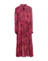 Shirtaporter Woman Midi Dress Garnet Size 10 Viscose