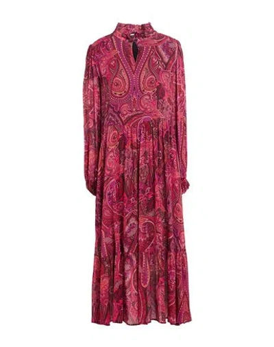 Shirtaporter Woman Midi Dress Garnet Size 10 Viscose