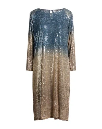 Shirtaporter Woman Midi Dress Gold Size M Polyester