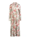 Shirtaporter Woman Midi Dress Light Green Size 10 Viscose, Elastane