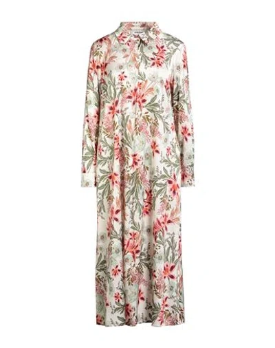 Shirtaporter Woman Midi Dress Light Green Size 10 Viscose, Elastane