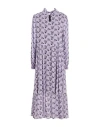 Shirtaporter Woman Midi Dress Lilac Size 10 Viscose