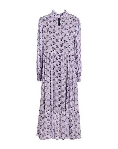 Shirtaporter Woman Midi Dress Lilac Size 10 Viscose