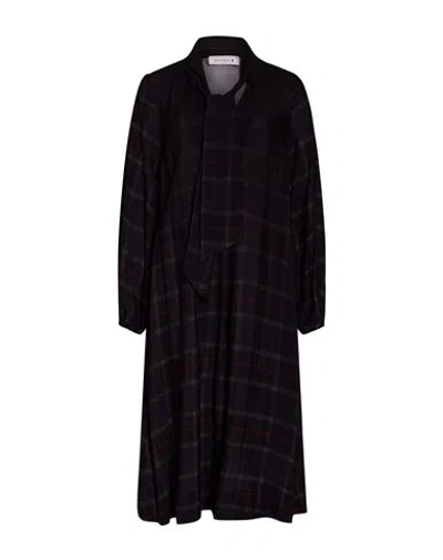 Shirtaporter Woman Midi Dress Midnight Blue Size 6 Viscose In Animal Print