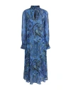 Shirtaporter Woman Midi Dress Navy Size 4 Viscose
