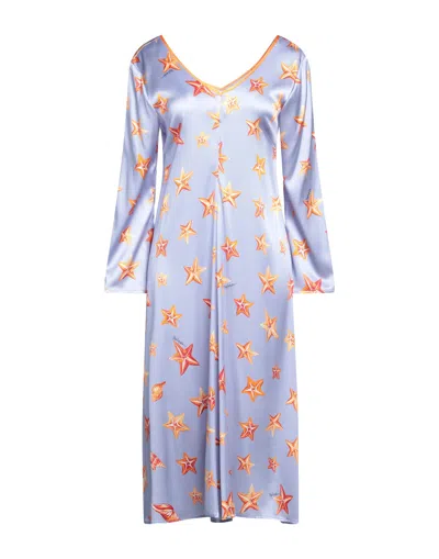 Shirtaporter Midi Dresses In Pastel Blue