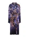 Shirtaporter Woman Midi Dress Purple Size 8 Viscose, Elastane