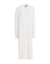 Shirtaporter Woman Midi Dress White Size 12 Rayon