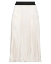 Shirtaporter Woman Midi Skirt Beige Size 10 Polyester