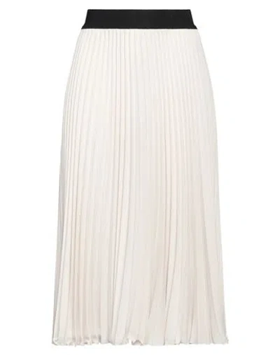 Shirtaporter Woman Midi Skirt Beige Size 10 Polyester