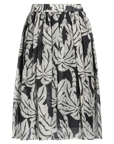 Shirtaporter Woman Midi Skirt Beige Size 10 Cotton, Silk