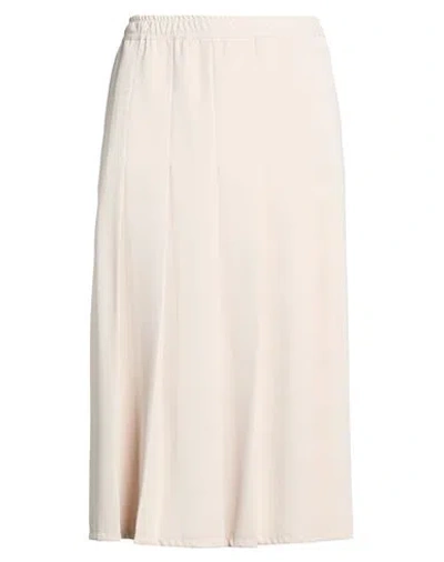 Shirtaporter Woman Midi Skirt Beige Size 8 Polyester In Pink