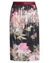 Shirtaporter Woman Midi Skirt Black Size 10 Polyester In Multi