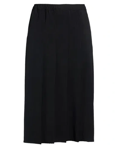 Shirtaporter Woman Midi Skirt Black Size 10 Polyester