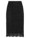 Shirtaporter Woman Midi Skirt Black Size 10 Cotton, Viscose, Polyamide