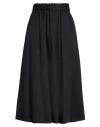 Shirtaporter Woman Midi Skirt Black Size 8 Cotton, Polyamide, Elastane
