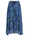 Shirtaporter Woman Midi Skirt Blue Size 8 Viscose