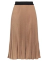 Shirtaporter Woman Midi Skirt Camel Size 14 Polyester In Beige