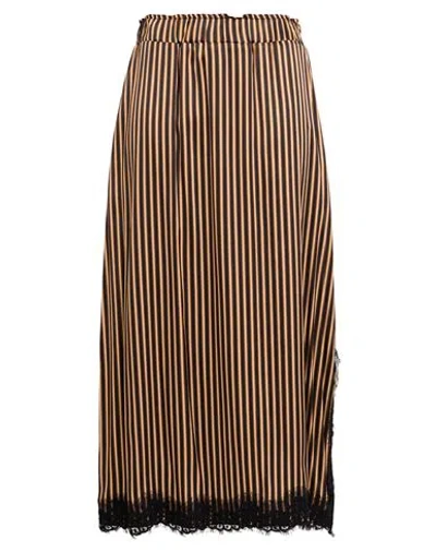 Shirtaporter Woman Midi Skirt Camel Size 6 Viscose, Elastane, Polyester