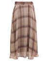 Shirtaporter Woman Midi Skirt Chocolate Brown Size 10 Viscose