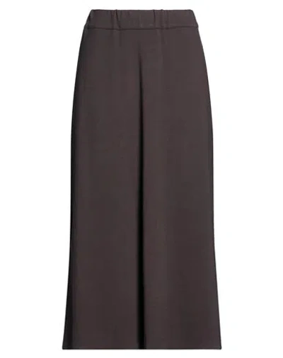 Shirtaporter Woman Midi Skirt Dark Brown Size 10 Viscose, Nylon, Elastane In Black