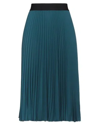 Shirtaporter Woman Midi Skirt Deep Teal Size 10 Polyester In Green