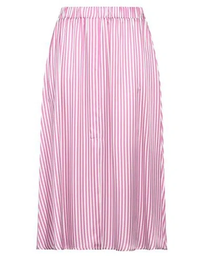 Shirtaporter Woman Midi Skirt Garnet Size 10 Viscose, Silk In Red