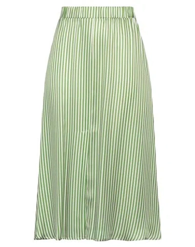 Shirtaporter Woman Midi Skirt Green Size 10 Viscose, Silk