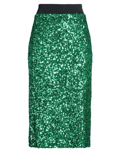 Shirtaporter Woman Midi Skirt Green Size 8 Polyester, Elastane