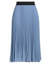Shirtaporter Woman Midi Skirt Light Blue Size 8 Polyester