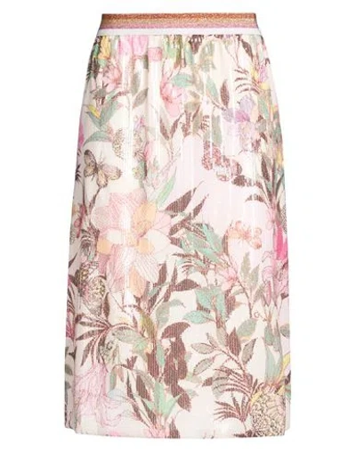 Shirtaporter Woman Midi Skirt Light Pink Size 8 Polyester In Multi