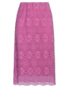 Shirtaporter Woman Midi Skirt Mauve Size 10 Cotton, Viscose, Polyamide In Purple