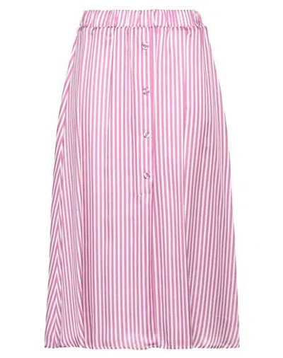 Shirtaporter Woman Midi Skirt Light Purple Size 6 Viscose, Silk