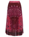 Shirtaporter Woman Midi Skirt Magenta Size 6 Polyester