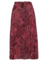 Shirtaporter Woman Midi Skirt Magenta Size 8 Viscose In Purple
