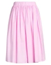 Shirtaporter Woman Midi Skirt Pink Size 10 Cotton, Polyamide, Elastane In Pink