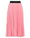 Shirtaporter Woman Midi Skirt Pink Size 10 Polyester