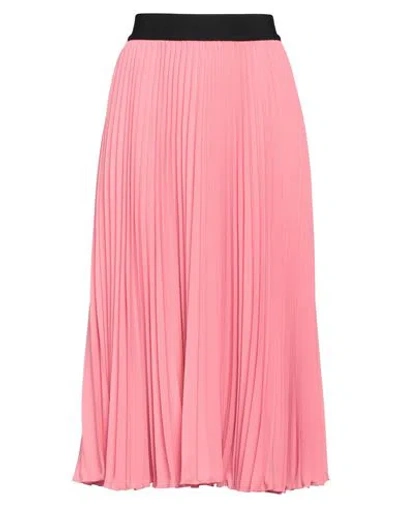 Shirtaporter Woman Midi Skirt Pink Size 10 Polyester