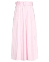 Shirtaporter Woman Midi Skirt Pink Size 2 Cotton, Polyamide, Elastane