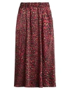 Shirtaporter Woman Midi Skirt Red Size 10 Polyester