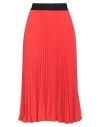 Shirtaporter Woman Midi Skirt Red Size 8 Polyester