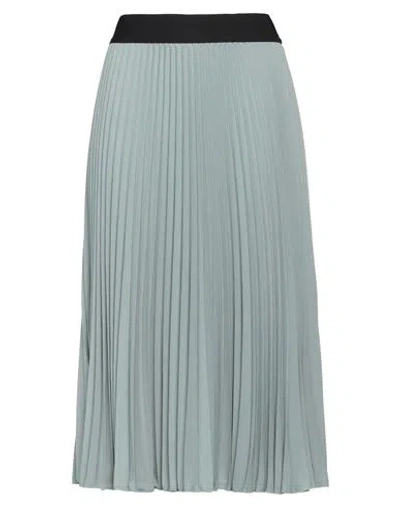 Shirtaporter Woman Midi Skirt Sage Green Size 10 Polyester