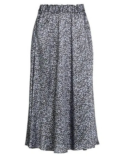 Shirtaporter Woman Midi Skirt Sky Blue Size 10 Polyester