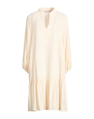 Shirtaporter Woman Mini Dress Beige Size 10 Viscose In White
