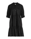 Shirtaporter Woman Mini Dress Black Size 10 Cotton