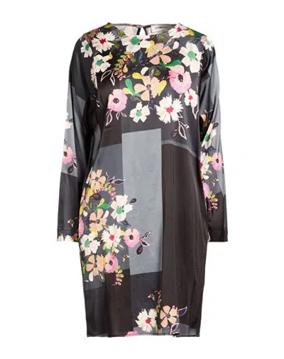 Shirtaporter Woman Mini Dress Black Size 10 Viscose, Elastane