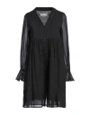 Shirtaporter Woman Mini Dress Black Size 12 Cotton In Black