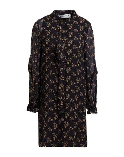Shirtaporter Woman Mini Dress Black Size 6 Rayon