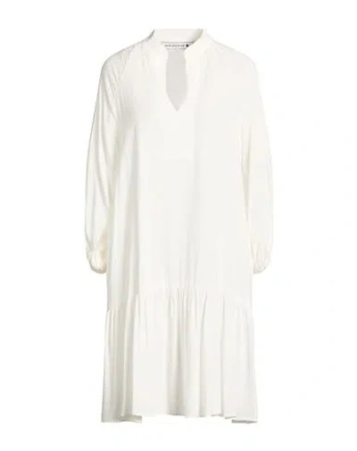 Shirtaporter Woman Mini Dress Cream Size 10 Viscose In White